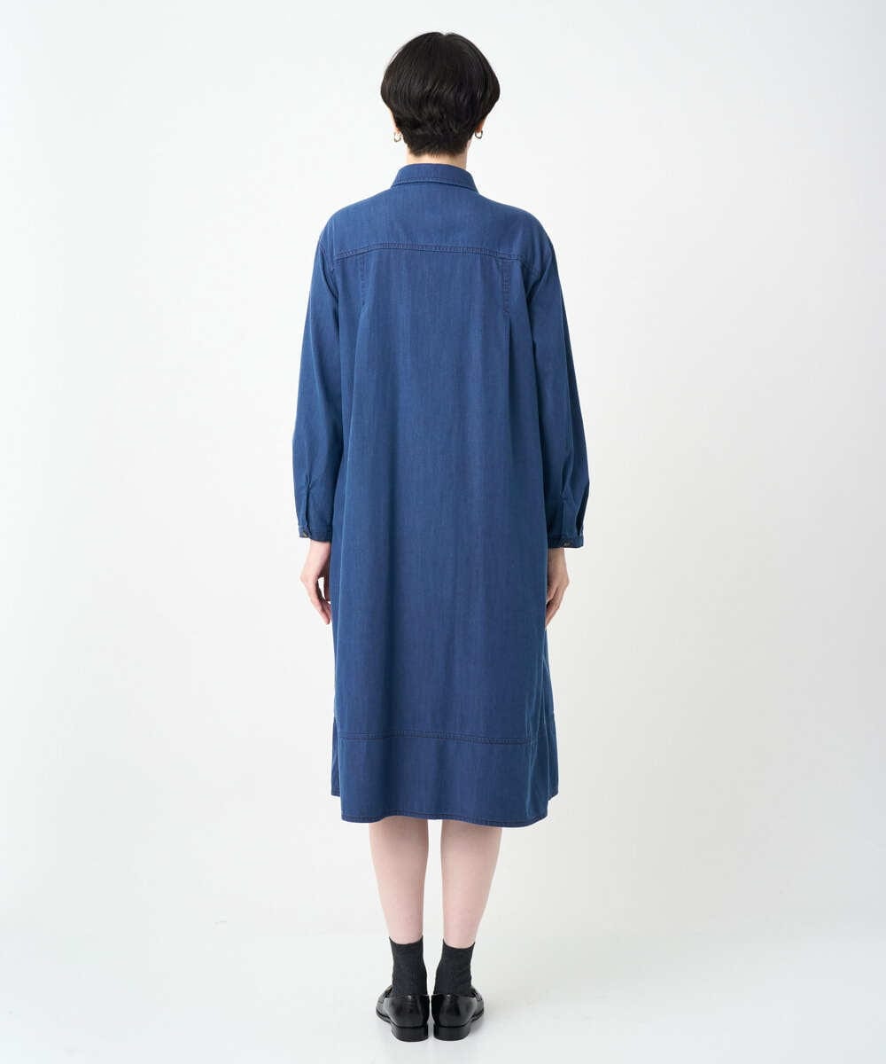 NGEJC21360 GIANNI LO GIUDICE(ジャンニ ロ ジュディチェ) [接触冷感・洗える]ビヨンドデニムワンピース ネイビー