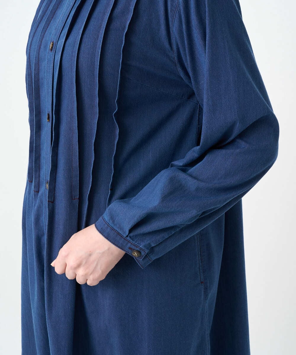NGEJC21360 GIANNI LO GIUDICE(ジャンニ ロ ジュディチェ) [接触冷感・洗える]ビヨンドデニムワンピース ネイビー