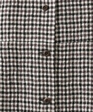 NGEJD19390 GIANNI LO GIUDICE(ジャンニ ロ ジュディチェ) [日本製]コットンウールギンガムチェックシャツワンピース ブラック