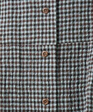 NGEJD19390 GIANNI LO GIUDICE(ジャンニ ロ ジュディチェ) [日本製]コットンウールギンガムチェックシャツワンピース ブラック