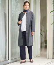 NGEJD19390 GIANNI LO GIUDICE(ジャンニ ロ ジュディチェ) [日本製]コットンウールギンガムチェックシャツワンピース ブラック