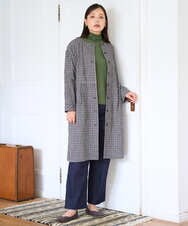 NGEJD19390 GIANNI LO GIUDICE(ジャンニ ロ ジュディチェ) [日本製]コットンウールギンガムチェックシャツワンピース ブラック