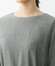 NGEJQ20490 GIANNI LO GIUDICE(ジャンニ ロ ジュディチェ) ［日本製］ストレッチツイルベルトデザインチュニックワンピース ブラック