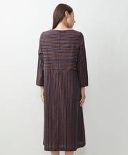 NGEJU13390 GIANNI LO GIUDICE(ジャンニ ロ ジュディチェ) [洗える・日本製]ランダムドビーストライプワンピース レッド