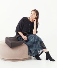 NGFAA01390 GIANNI LO GIUDICE(ジャンニ ロ ジュディチェ) [日本製]シェニールジャガードニットプルオーバー ダークブラウン
