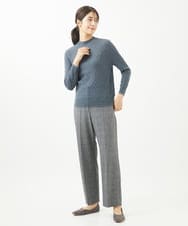 NGFAB21250 GIANNI LO GIUDICE(ジャンニ ロ ジュディチェ) [洗える]ウール混ラメニット ブルーグレー