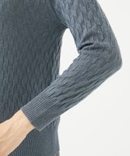NGFAB21250 GIANNI LO GIUDICE(ジャンニ ロ ジュディチェ) [洗える]ウール混ラメニット ブルーグレー