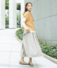 NGFAB31250 GIANNI LO GIUDICE(ジャンニ ロ ジュディチェ) シルク混ファンシーニットベスト オレンジ