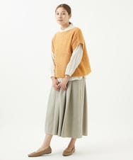 NGFAB31250 GIANNI LO GIUDICE(ジャンニ ロ ジュディチェ) シルク混ファンシーニットベスト オレンジ