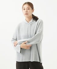 NGFAB33270 GIANNI LO GIUDICE(ジャンニ ロ ジュディチェ) [洗える]大朗ヤーンフーディーニット ライトグレー