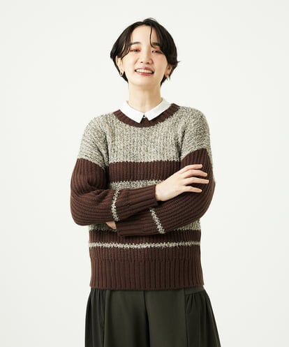 NGFAD01360 GIANNI LO GIUDICE [洗える]IMPラメファーニット