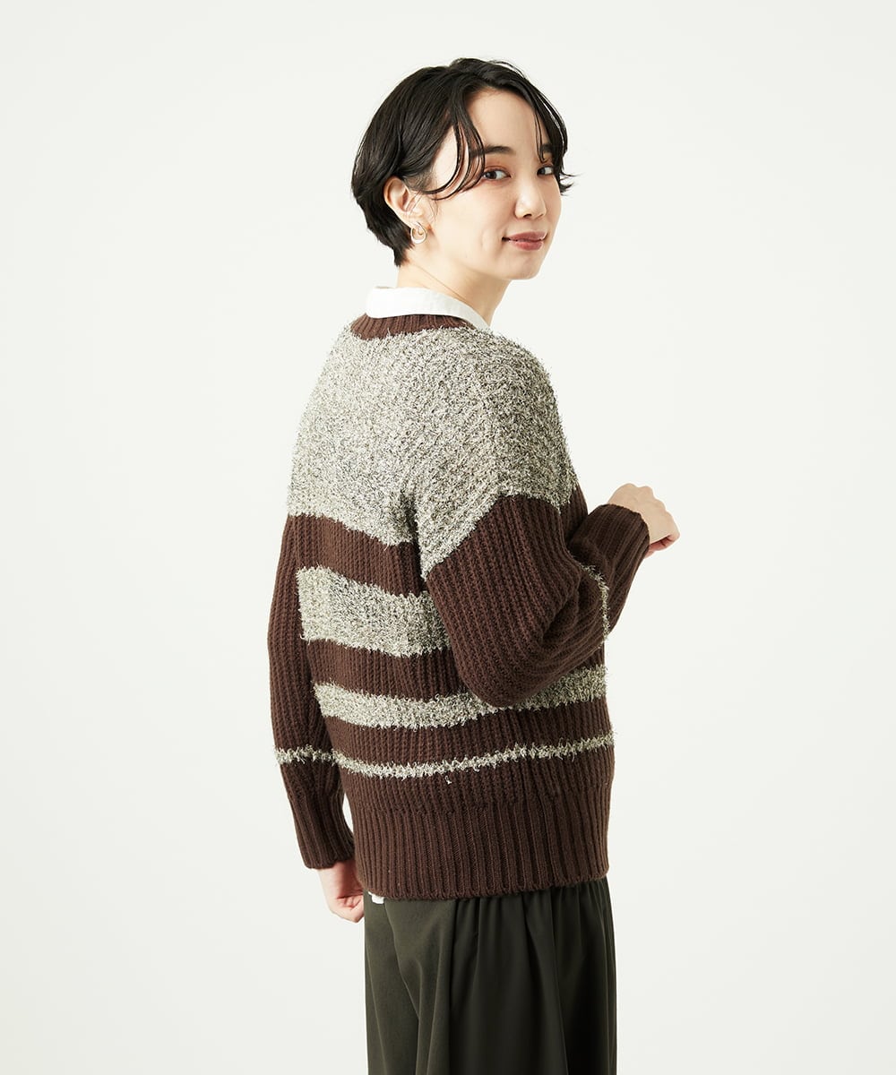 NGFAD01360 GIANNI LO GIUDICE(ジャンニ ロ ジュディチェ) [洗える]IMPラメファーニット ベージュ