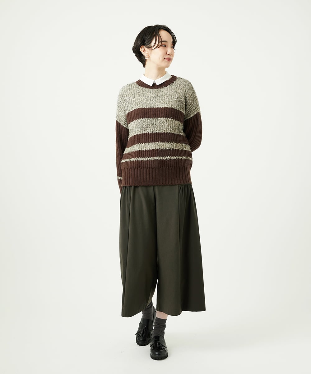 NGFAD01360 GIANNI LO GIUDICE(ジャンニ ロ ジュディチェ) [洗える]IMPラメファーニット ベージュ