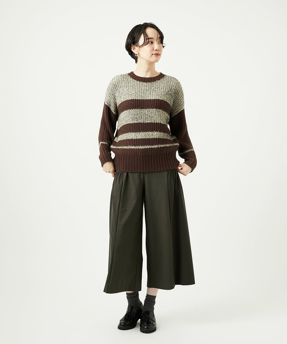 NGFAD01360 GIANNI LO GIUDICE(ジャンニ ロ ジュディチェ) [洗える]IMPラメファーニット ベージュ
