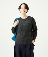 NGFAD01360 GIANNI LO GIUDICE(ジャンニ ロ ジュディチェ) [洗える]IMPラメファーニット ブラック