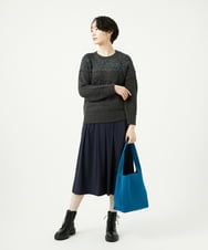 NGFAD01360 GIANNI LO GIUDICE(ジャンニ ロ ジュディチェ) [洗える]IMPラメファーニット ブラック