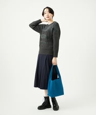 NGFAD01360 GIANNI LO GIUDICE(ジャンニ ロ ジュディチェ) [洗える]IMPラメファーニット ブラック
