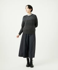 NGFAD01360 GIANNI LO GIUDICE(ジャンニ ロ ジュディチェ) [洗える]IMPラメファーニット ブラック
