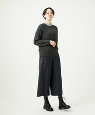 NGFAD01360 GIANNI LO GIUDICE(ジャンニ ロ ジュディチェ) [洗える]IMPラメファーニット ブラック