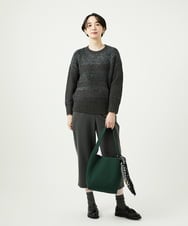 NGFAD01360 GIANNI LO GIUDICE(ジャンニ ロ ジュディチェ) [洗える]IMPラメファーニット ブラック