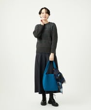 NGFAD01360 GIANNI LO GIUDICE(ジャンニ ロ ジュディチェ) [洗える]IMPラメファーニット ブラック