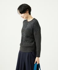 NGFAD01360 GIANNI LO GIUDICE(ジャンニ ロ ジュディチェ) [洗える]IMPラメファーニット ブラック
