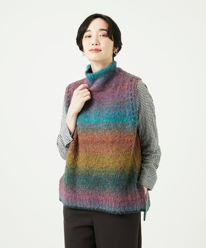 NGFAE13270 GIANNI LO GIUDICE カスリブークレニットベスト