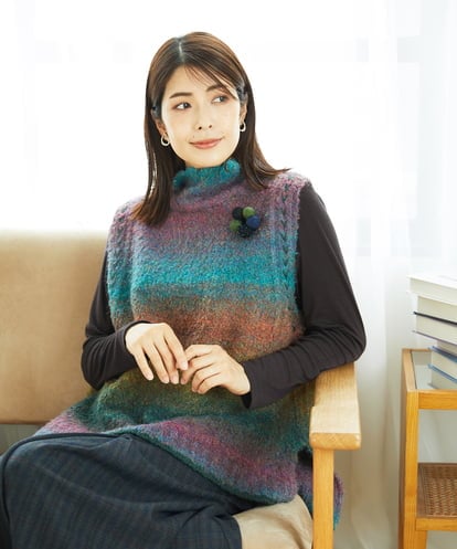 NGFAE13270 GIANNI LO GIUDICE カスリブークレニットベスト