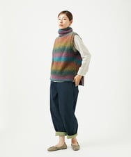 NGFAE13270 GIANNI LO GIUDICE(ジャンニ ロ ジュディチェ) カスリブークレニットベスト グリーン×ブルー系