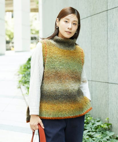 NGFAE13270 GIANNI LO GIUDICE カスリブークレニットベスト
