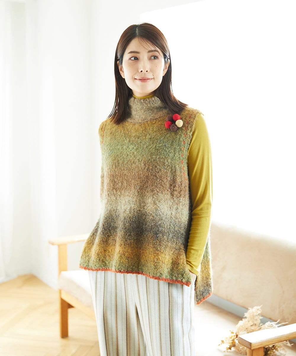 NGFAE13270 GIANNI LO GIUDICE カスリブークレニットベスト