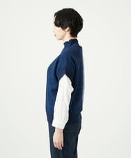 NGFAE20330 GIANNI LO GIUDICE(ジャンニ ロ ジュディチェ) [日本製]SILEインターシャニットベスト ネイビー