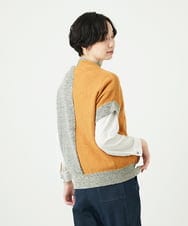 NGFAE20330 GIANNI LO GIUDICE(ジャンニ ロ ジュディチェ) [日本製]SILEインターシャニットベスト アイボリー