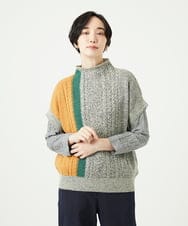 NGFAE20330 GIANNI LO GIUDICE(ジャンニ ロ ジュディチェ) [日本製]SILEインターシャニットベスト アイボリー