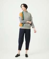 NGFAE20330 GIANNI LO GIUDICE(ジャンニ ロ ジュディチェ) [日本製]SILEインターシャニットベスト アイボリー