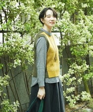 NGFAE35250 GIANNI LO GIUDICE(ジャンニ ロ ジュディチェ) [洗える]ＭＥＥＴニットベスト イエロー