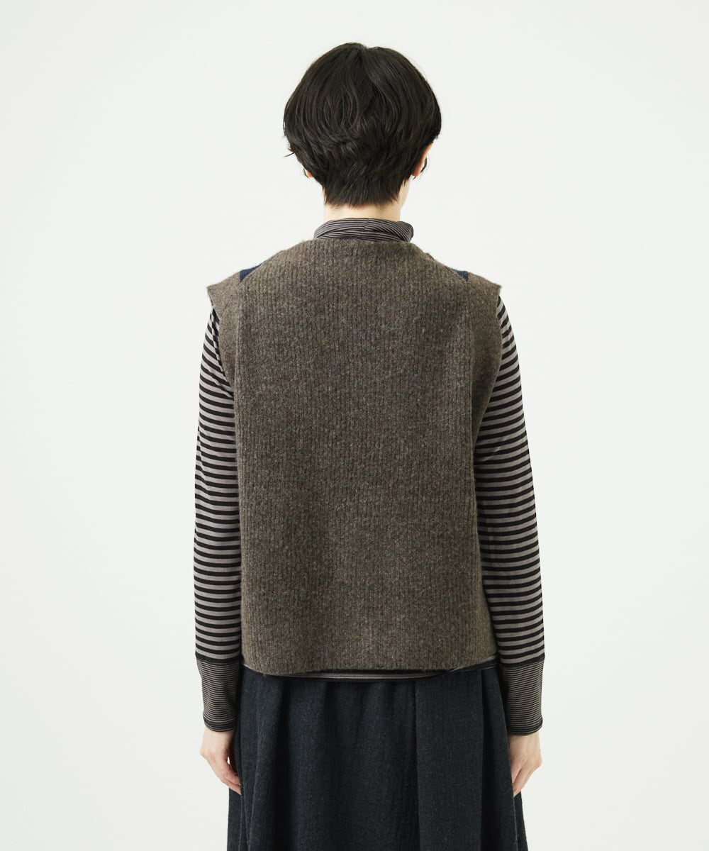 NGFAE35250 GIANNI LO GIUDICE(ジャンニ ロ ジュディチェ) [洗える]ＭＥＥＴニットベスト ネイビー