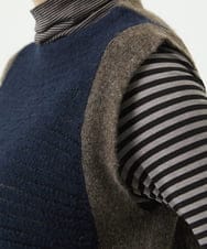 NGFAE35250 GIANNI LO GIUDICE(ジャンニ ロ ジュディチェ) [洗える]ＭＥＥＴニットベスト ネイビー