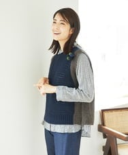 NGFAE35250 GIANNI LO GIUDICE(ジャンニ ロ ジュディチェ) [洗える]ＭＥＥＴニットベスト ネイビー