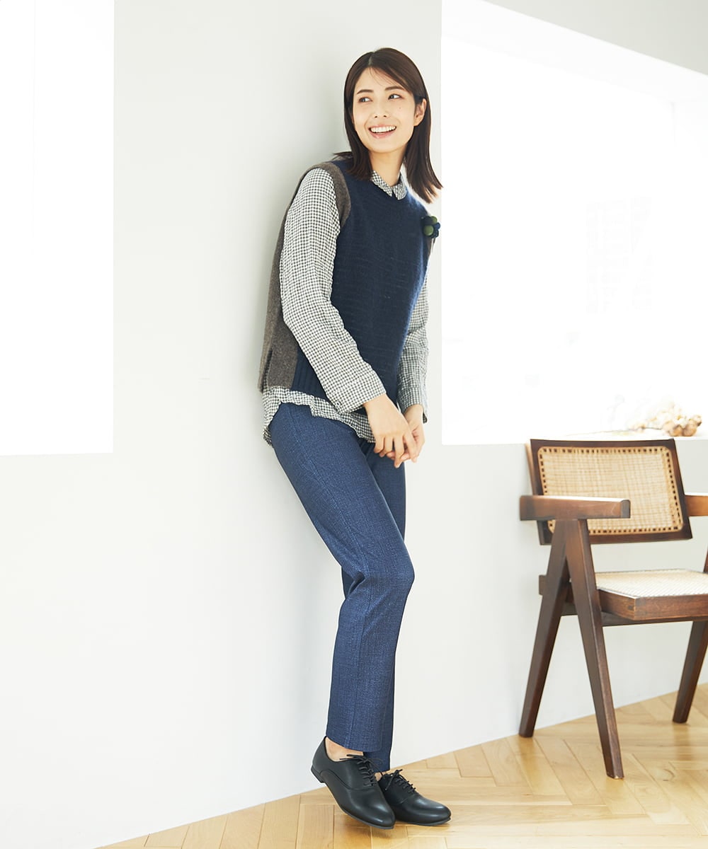 NGFAE35250 GIANNI LO GIUDICE(ジャンニ ロ ジュディチェ) [洗える]ＭＥＥＴニットベスト ネイビー