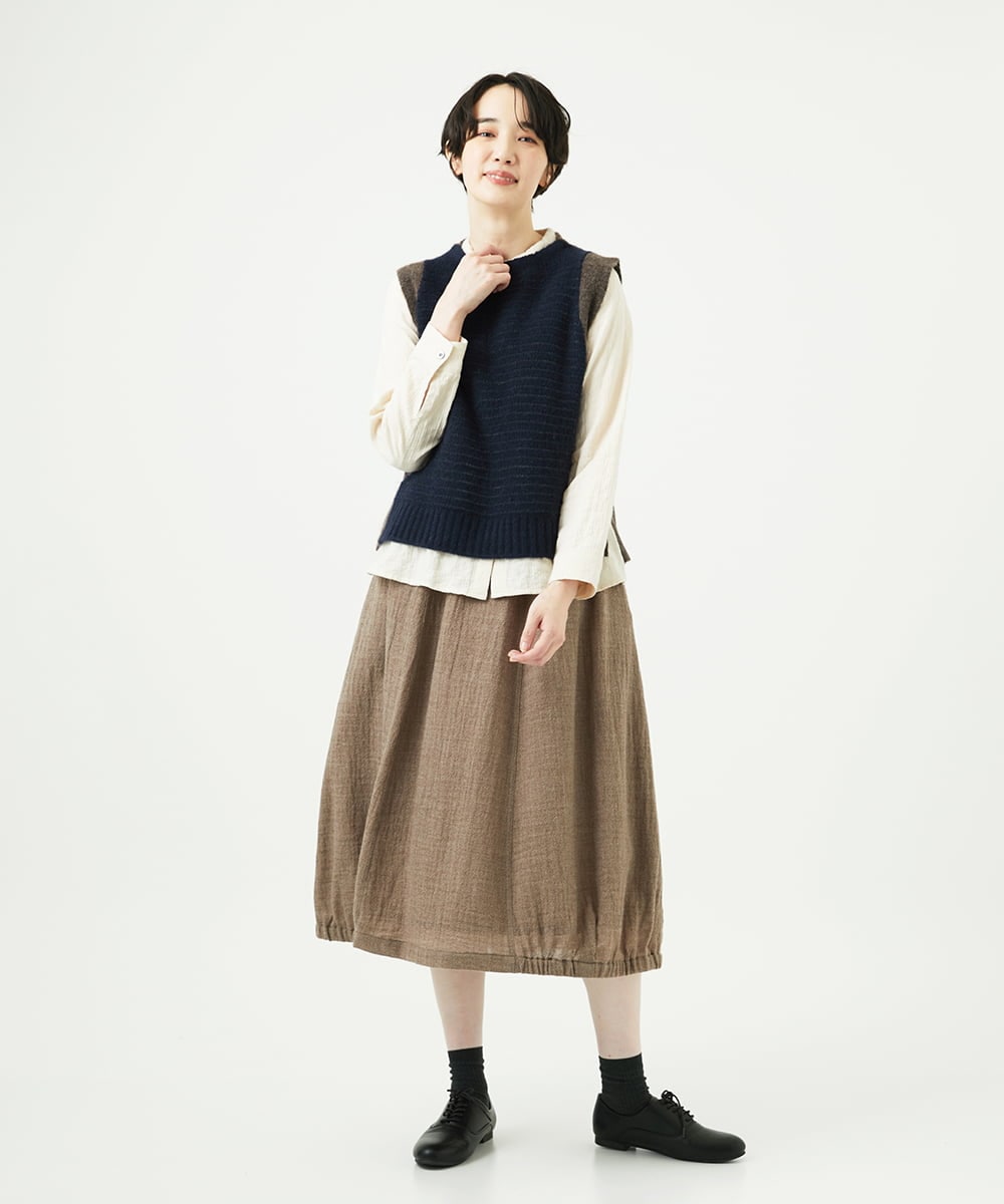 NGFAE35250 GIANNI LO GIUDICE(ジャンニ ロ ジュディチェ) [洗える]ＭＥＥＴニットベスト ネイビー