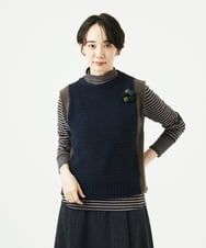 NGFAE35250 GIANNI LO GIUDICE(ジャンニ ロ ジュディチェ) [洗える]ＭＥＥＴニットベスト ネイビー