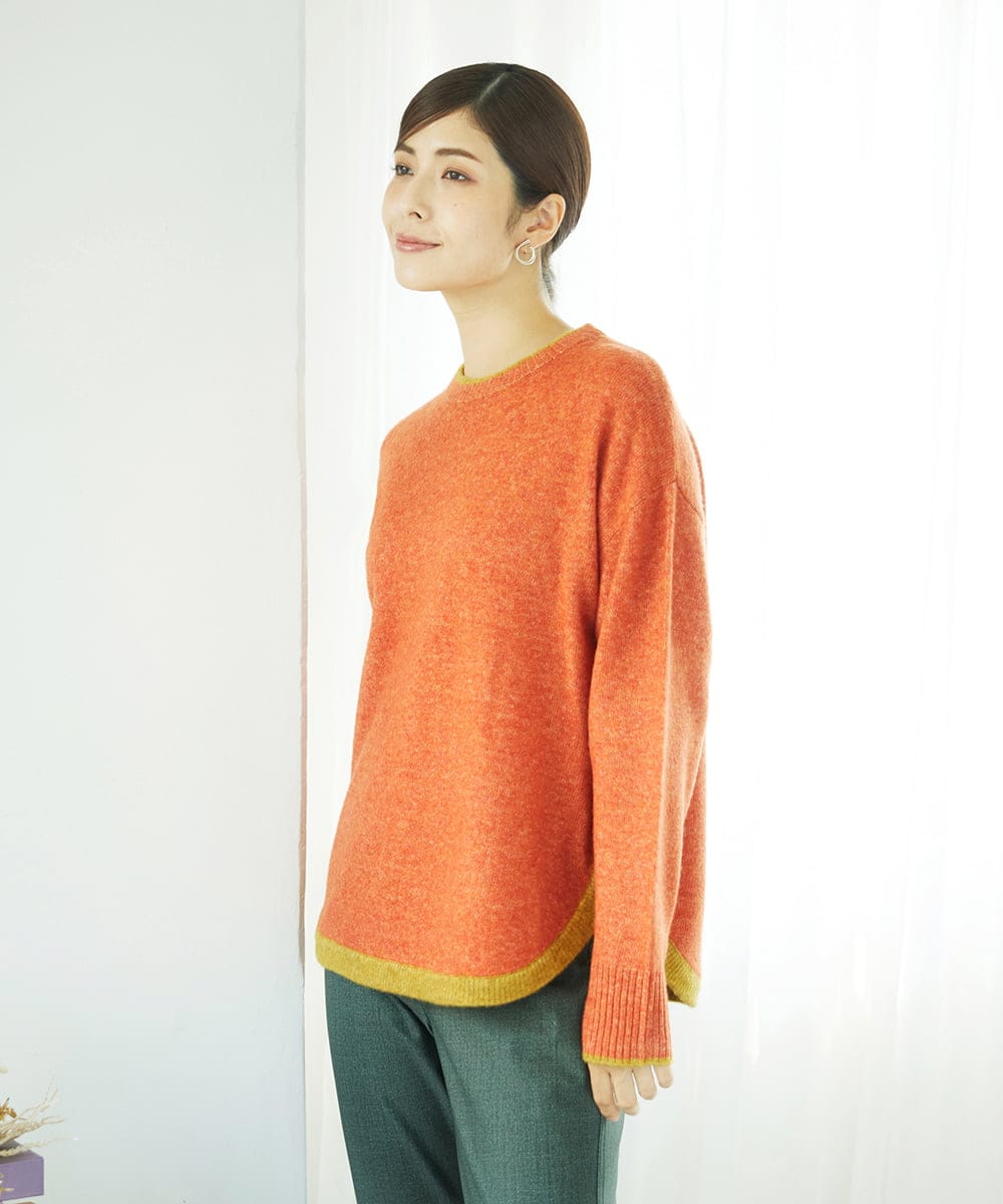 NGFAE36270 GIANNI LO GIUDICE(ジャンニ ロ ジュディチェ) [洗える]ＭＥＥＴニット オレンジ