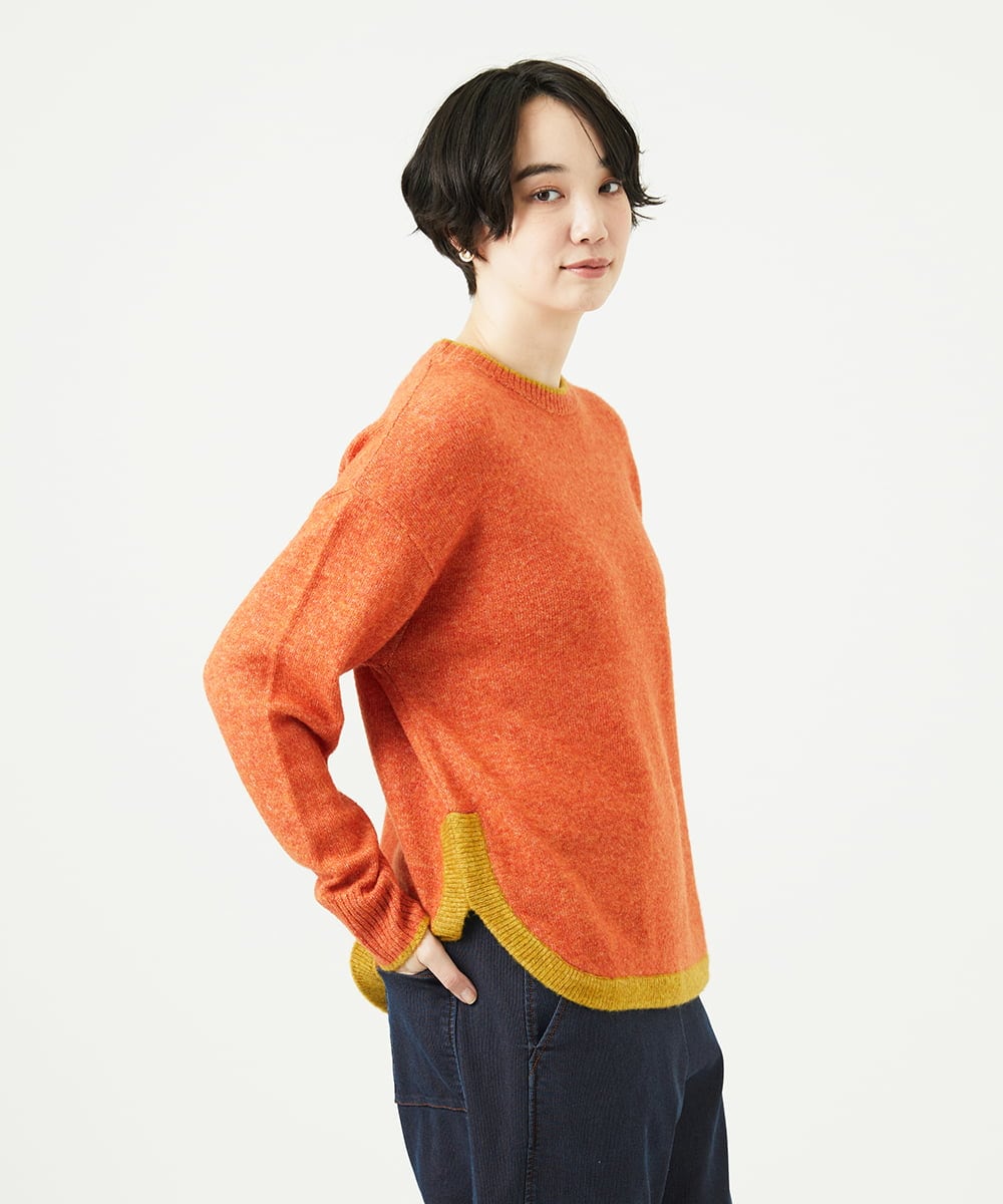 NGFAE36270 GIANNI LO GIUDICE(ジャンニ ロ ジュディチェ) [洗える]ＭＥＥＴニット オレンジ