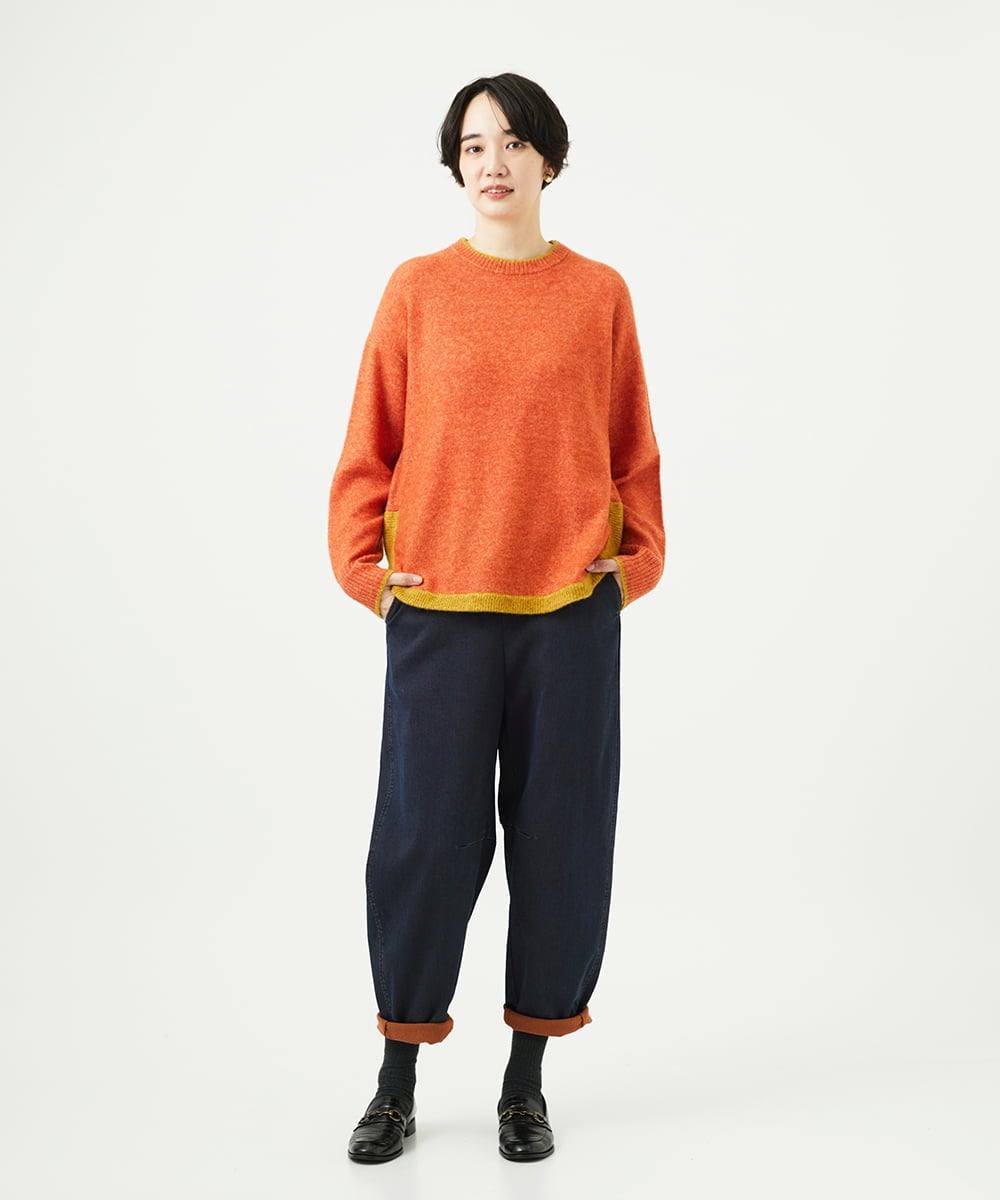 NGFAE36270 GIANNI LO GIUDICE(ジャンニ ロ ジュディチェ) [洗える]ＭＥＥＴニット オレンジ