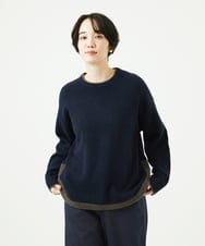 NGFAE36270 GIANNI LO GIUDICE(ジャンニ ロ ジュディチェ) [洗える]ＭＥＥＴニット ネイビー