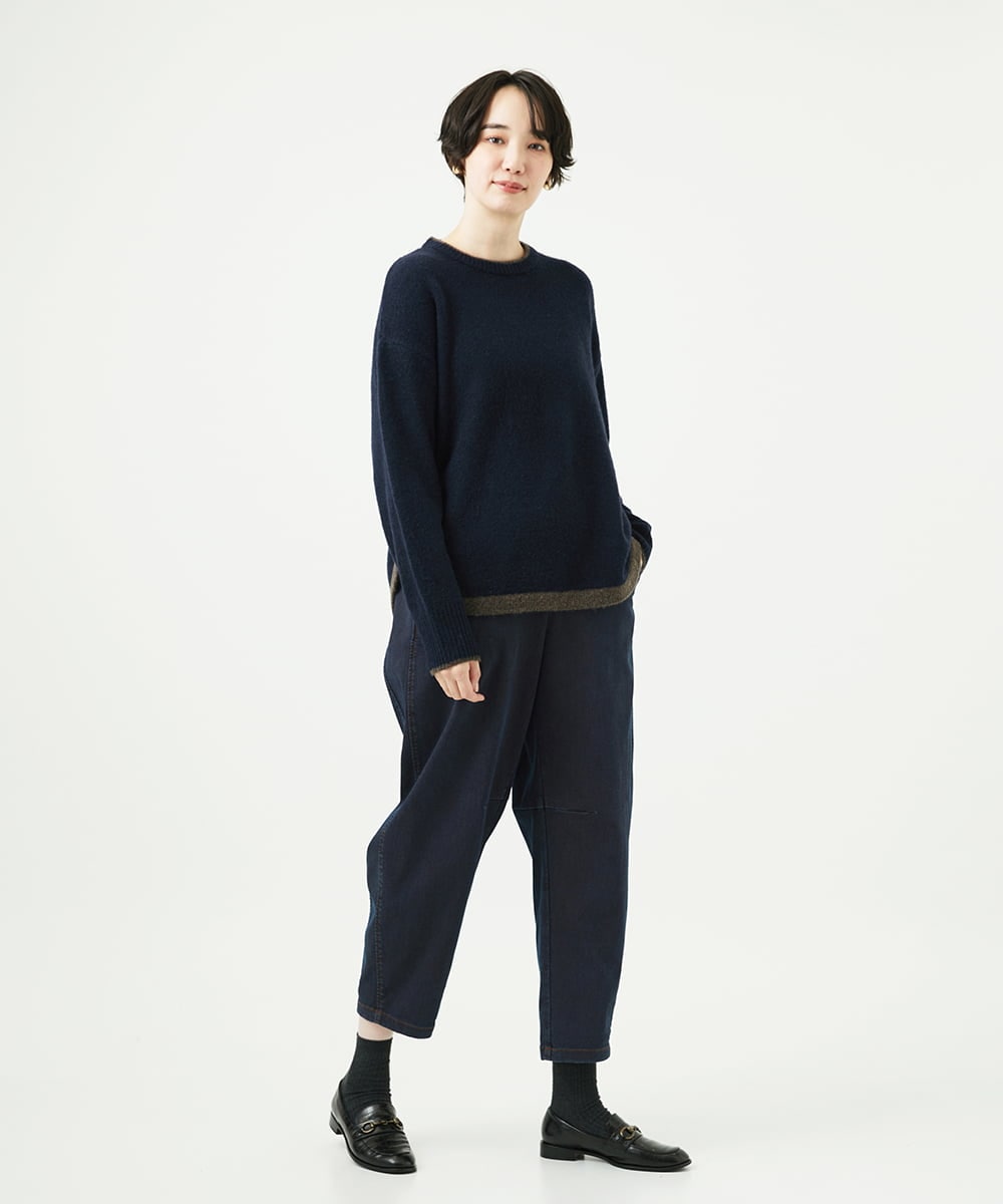 NGFAE36270 GIANNI LO GIUDICE(ジャンニ ロ ジュディチェ) [洗える]ＭＥＥＴニット ネイビー