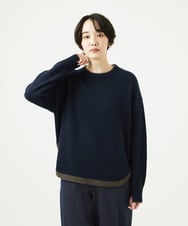 NGFAE36270 GIANNI LO GIUDICE(ジャンニ ロ ジュディチェ) [洗える]ＭＥＥＴニット ネイビー