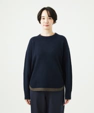 NGFAE36270 GIANNI LO GIUDICE(ジャンニ ロ ジュディチェ) [洗える]ＭＥＥＴニット ネイビー