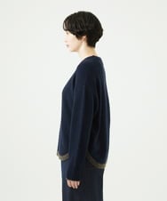 NGFAE36270 GIANNI LO GIUDICE(ジャンニ ロ ジュディチェ) [洗える]ＭＥＥＴニット ネイビー